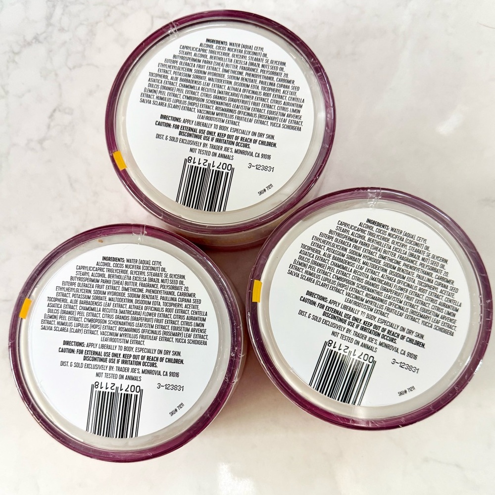 SEALED! 3x Trader Joe's Brazil Nut Body Butter, 8oz. Pistachio, Caramel, Limited - Picture 4 of 4